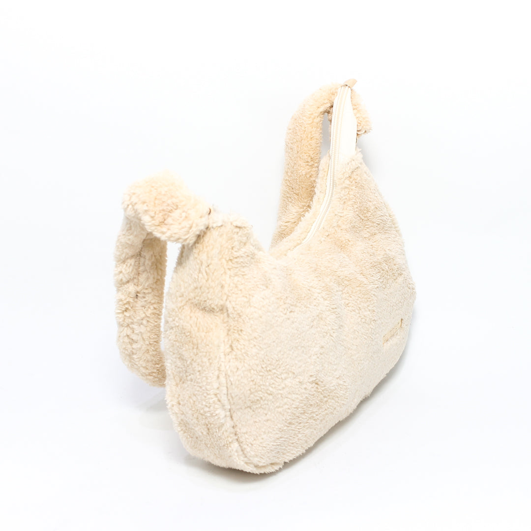 GBA005057 Glitter Women Fur Hand Bag