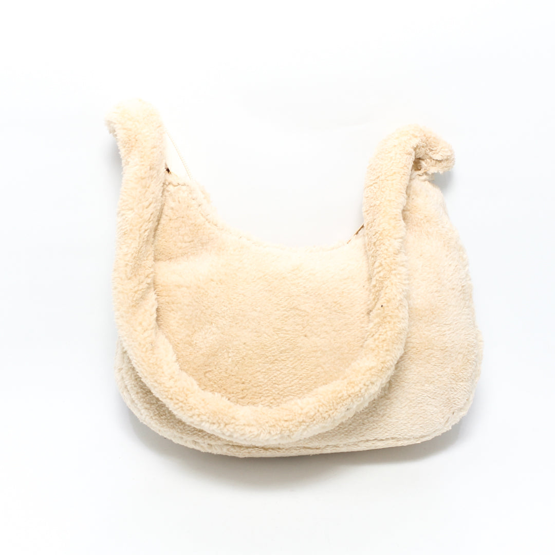GBA005057 Glitter Women Fur Hand Bag
