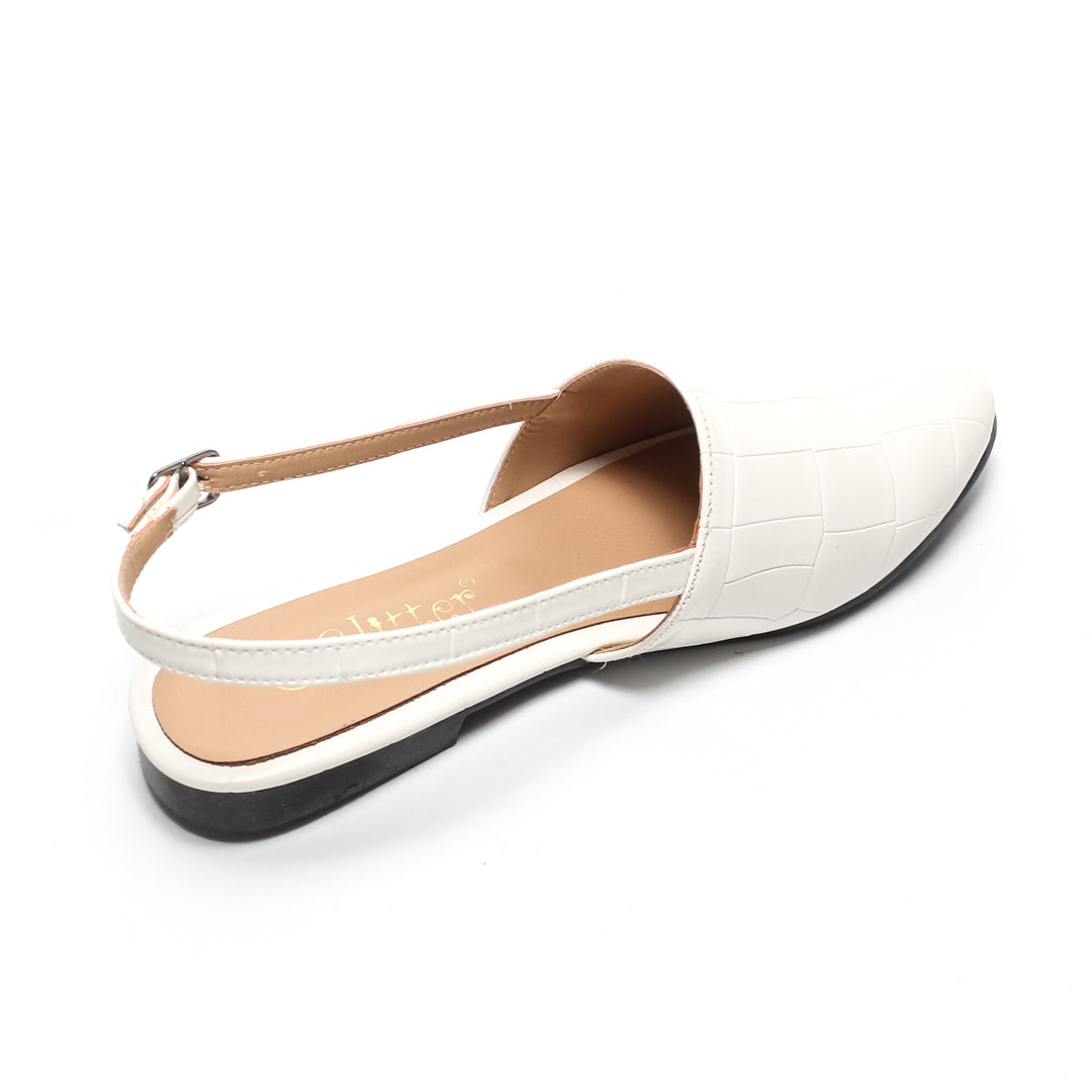 Women Shiny Backless Ballerina
