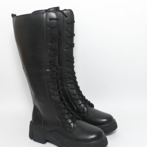 GBO370703Glitter Women Winter Boot – Black & Beige